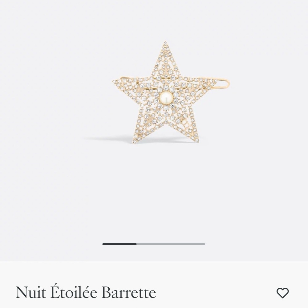 Star Shaped Hair Barrette with Pearl Accent